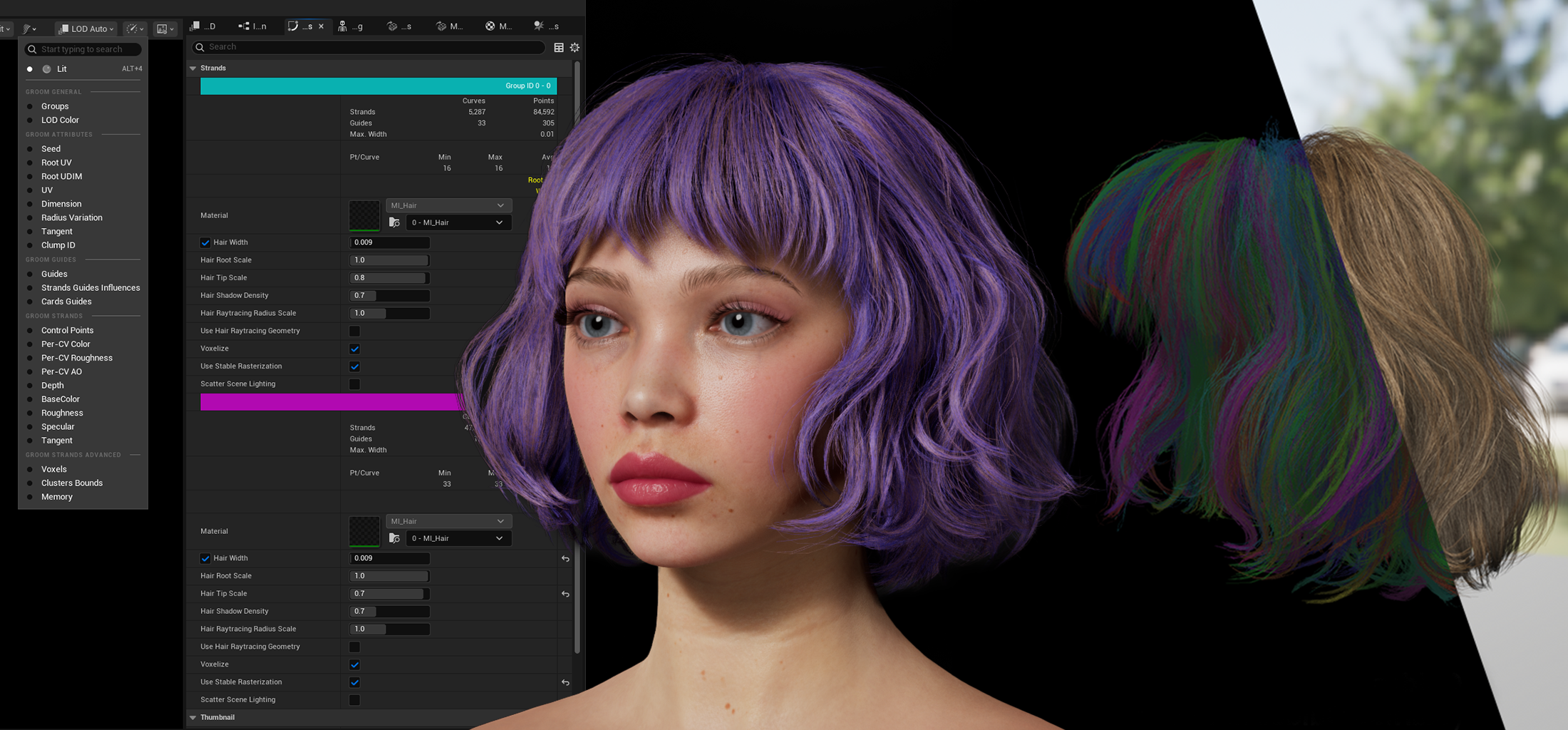 Metahuman groom guide unreal engine Detail